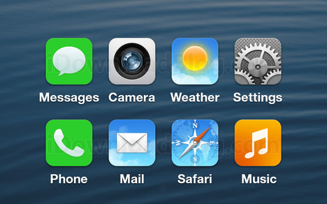 iOS 7 ekran görüntüsünden yola çıkılarak hazırlanan görsel (Surenix)